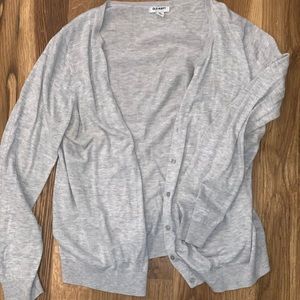 Gray Button Cardigan